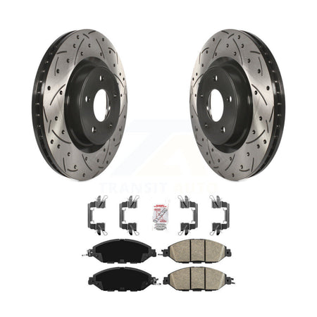 Front Drilled Slot Brake Rotor Ceramic Pad Kit For Nissan Murano Pathfinder INFINITI QX60 KDA-100300