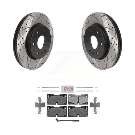 Front Drill Slot Brake Rotor Semi-Metallic Pad Kit For GMC Chevrolet Silverado 1500 Yukon KDA-100507
