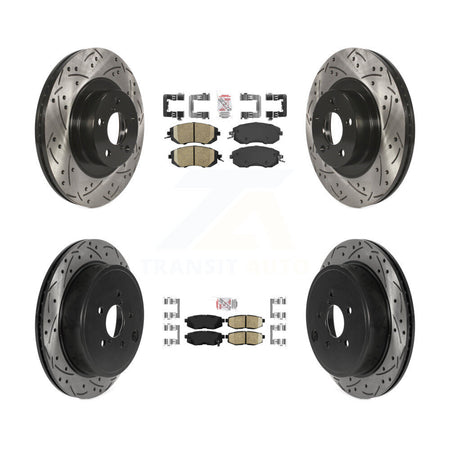Front Rear Ceramic Pad Coat Drill Slot Disc Brake Rotor Kit For Subaru BRZ Toyota 86 GR86 KDA-100912