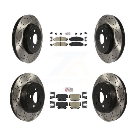 Front Rear Ceramic Pad Drilled Slot Brake Rotor Kit For Dodge Charger Chrysler 300 Magnum KDA-101076