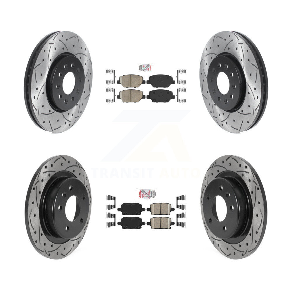 Front Rear Ceramic Pad Drill Slot Brake Rotor Kit For Chevrolet Equinox GMC Terrain Buick KDA-101856