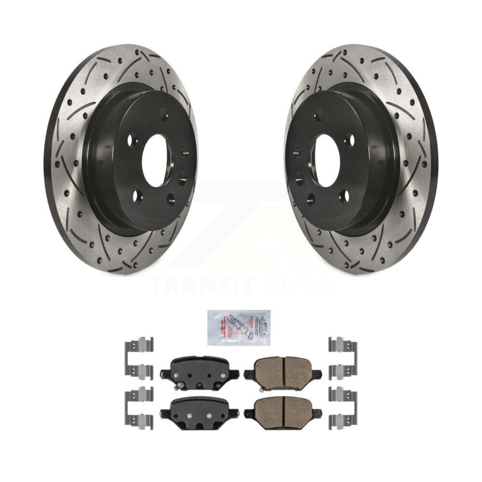 Rear Drilled Slot Brake Rotor & Ceramic Pad Kit For 2018-2022 Buick Encore Chevrolet Trax KDA-101879