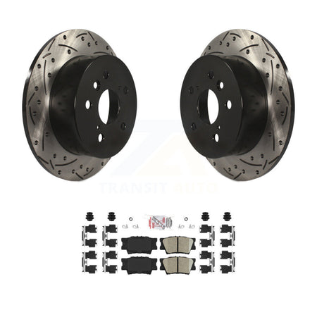 Rear Coat Drill Slot Disc Brake Rotor Ceramic Pad Kit For Toyota Camry Lexus ES350 Avalon KDA-101944