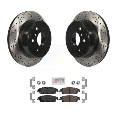 Rear Drill Slot Brake Rotor Semi-Metallic Pad Kit For Chevrolet GMC Silverado 1500 Sierra KDA-101982