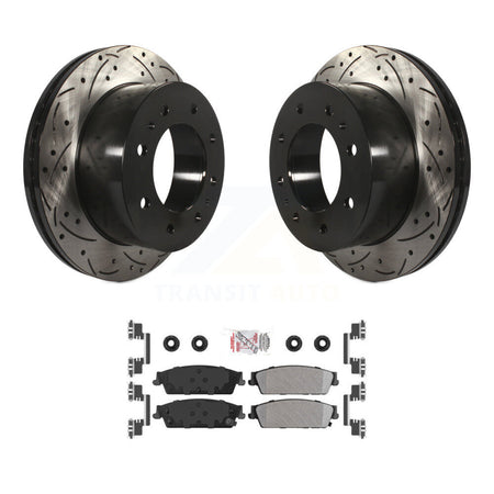 Rear Drill Slot Brake Rotors Semi-Metallic Pad Kit For 11 Chevrolet Silverado 1500 Hybrid KDA-101988