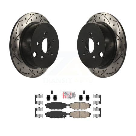 Rear Drill Slot Disc Brake Rotor Ceramic Pad Kit For Subaru Crosstrek Impreza Forester XV KDA-102046