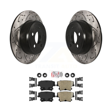 Rear Drilled Slot Brake Rotor & Ceramic Pad Kit For Dodge Charger Chrysler 300 Challenger KDA-102086
