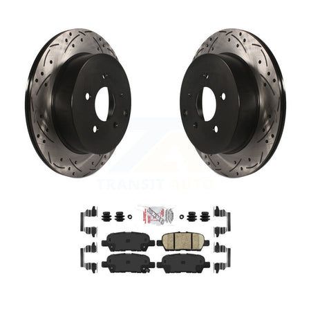 Rear Drilled Slot Brake Rotors Ceramic Pad Kit For Nissan Murano INFINITI Pathfinder QX60 KDA-102156