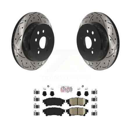 Rear Drill Slot Brake Rotor Ceramic Pad Kit For Lexus IS300 IS350 GS350 RC350 RC300 GS300 KDA-102196