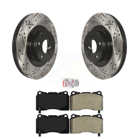 Front Drill Slot Brake Rotor Semi-Metallic Pad Kit For 2019 Toyota 86 TRD Special Edition KDA-102352