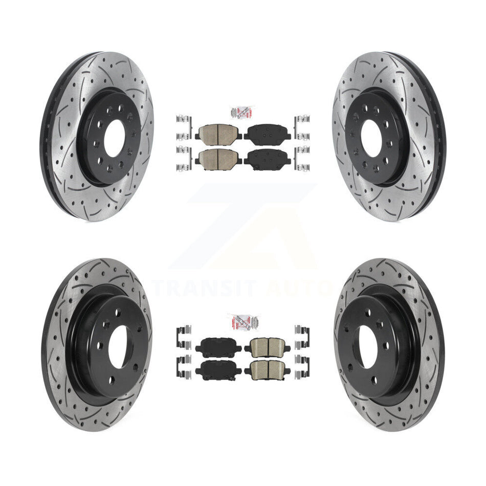 Front Rear Ceramic Pad Drill Slot Brake Rotor Kit For Chevrolet Equinox GMC Terrain Buick KDA-102438