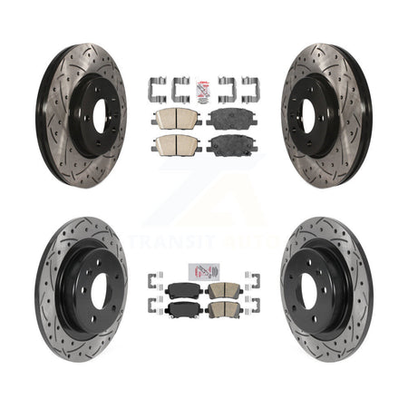 Front Rear Ceramic Pad Drill Slot Brake Rotor Kit For 16 Chevrolet Malibu Carryover Model KDA-102669