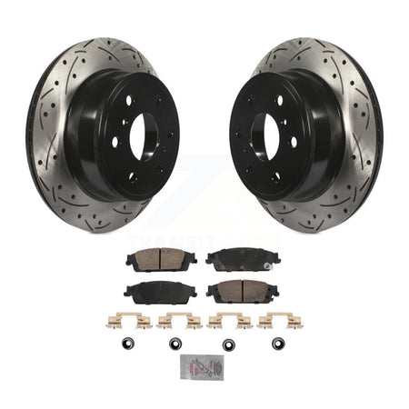 Rear Drill Slot Brake Rotor Ceramic Pad Kit For Chevrolet GMC Silverado 1500 Sierra Tahoe KDA-102905
