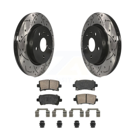 Rear Drilled Slot Brake Rotors Ceramic Pad Kit For Chevrolet Buick Malibu Impala LaCrosse KDA-102914