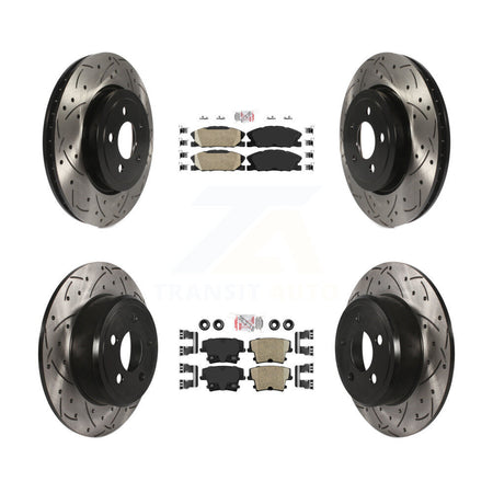 Front Rear Ceramic Pad Drill Slot Brake Rotor Kit For Dodge Charger Pursuit with RWD 3.6L KDA-102947