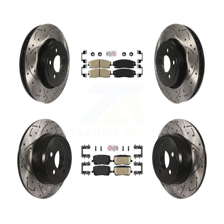 Front Rear Ceramic Pad Drill Slot Brake Rotor Kit For Dodge Charger Pursuit with RWD 3.6L KDA-102949