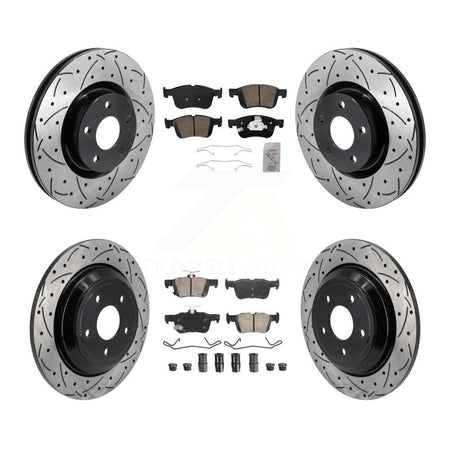 Front Rear Ceramic Pad Drilled Slot Brake Rotors Kit For Ford Escape Bronco Sport Lincoln KDA-102971