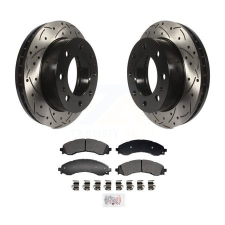 Front Drill Slot Brake Rotors Semi-Metallic Pad Kit For GMC Chevrolet Savana 2500 Express KDA-102989