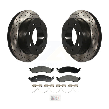 Rear Drilled Slot Brake Rotor Semi-Metallic Pad Kit For GMC Chevrolet Savana 2500 Express KDA-102999