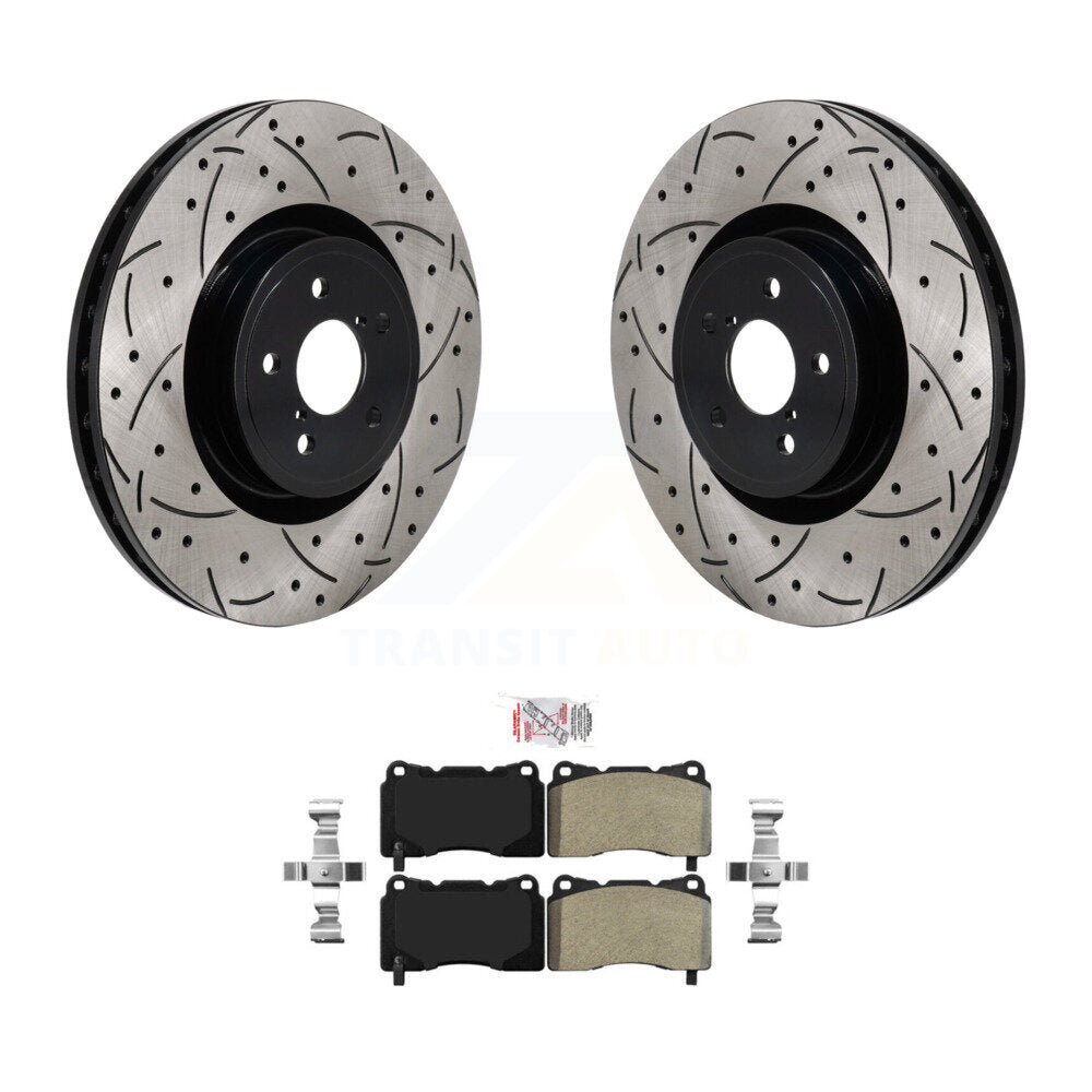 Front Drill Slot Disc Brake Rotors Semi-Metallic Pad Kit For Subaru BRZ Impreza Toyota 86 KDA-103037