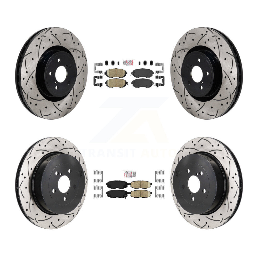 Front Rear Ceramic Pad Drilled Slot Brake Rotor Kit For 2019 Toyota 86 With Brembo Brakes KDA-103061