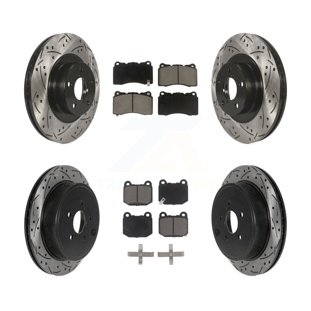 Front Rear Drill Slot Brake Rotors Ceramic Pad Kit For 2019 Toyota 86 TRD Special Edition KDC-100476