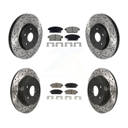 Front Rear Drilled Slot Disc Brake Rotors Ceramic Pad Kit For Chevrolet Trax Buick Encore KDC-101077
