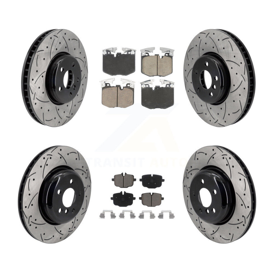 Front Rear Disc Brake Rotor And Ceramic Pad Kit (6Pc) For BMW iX 640i xDrive Gran Turismo KDC-101129