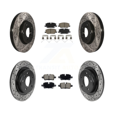 Front Rear Drill Slot Disc Brake Rotors Ceramic Pad Kit For Chevrolet Equinox GMC Terrain KDC-101193