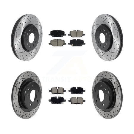 Front Rear Drill Slot Brake Rotors Ceramic Pad Kit For 2021 Chevrolet Equinox GMC Terrain KDC-101194