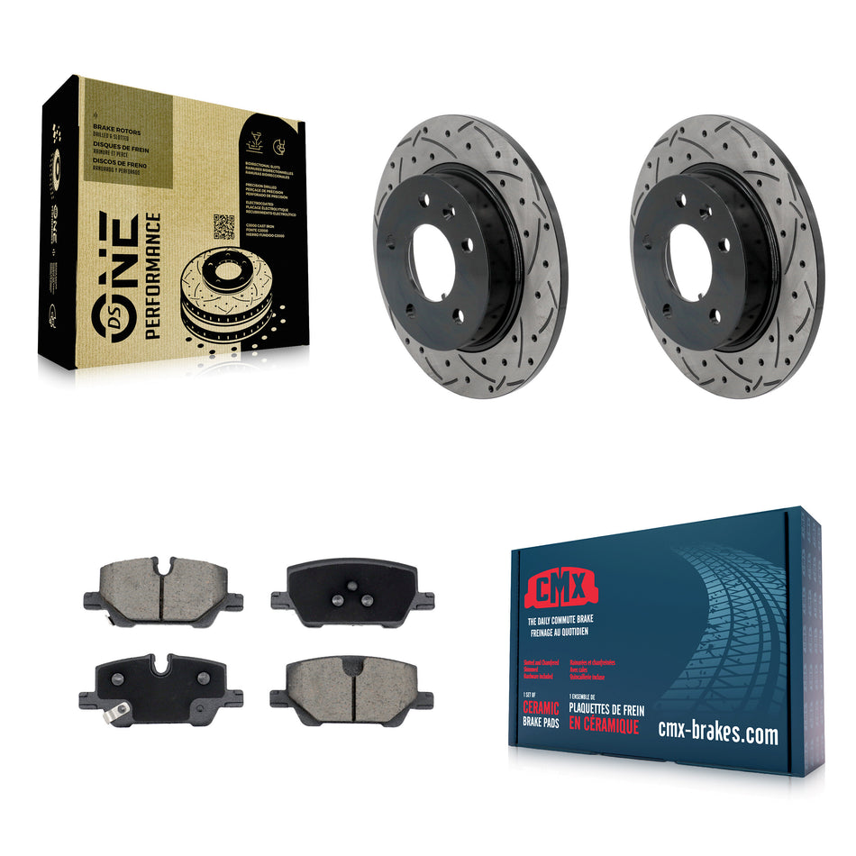 Rear Drilled Slot Brake Rotor & Ceramic Pad Kit For Chevrolet Trailblazer Buick Encore GX KDC-101256