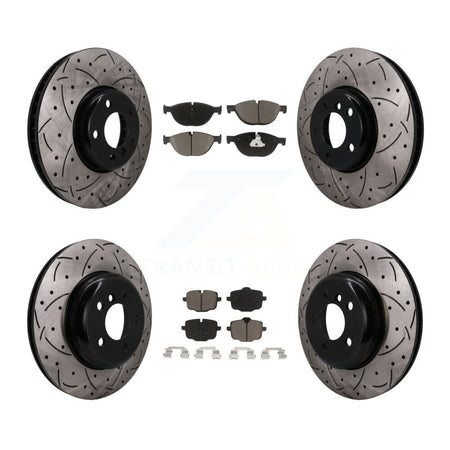 Front Rear Disc Brake Rotor And Ceramic Pad Kit (6Pc) For BMW 550i xDrive 650i Gran Coupe KDC-101665
