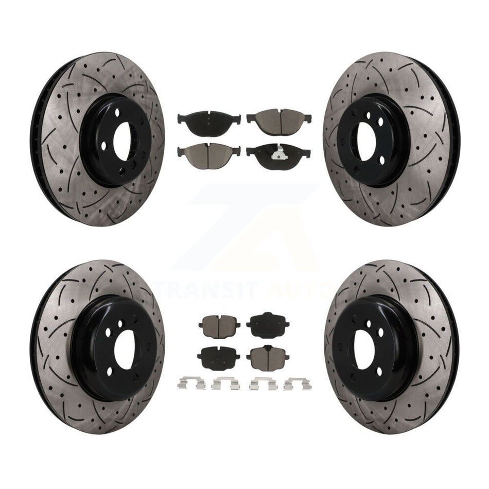 Front Rear Disc Brake Rotor And Ceramic Pad Kit (6Pc) For BMW 550i xDrive 650i Gran Coupe KDC-101665