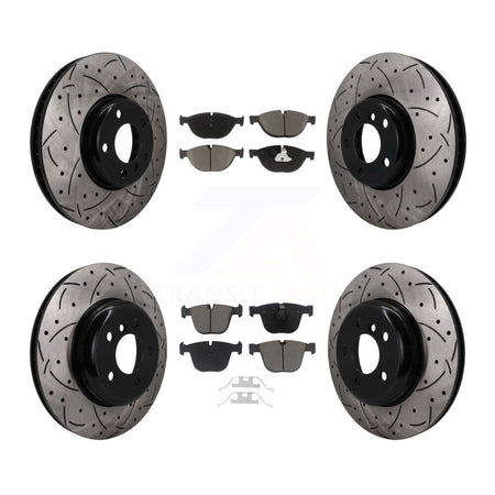 Front Rear Disc Brake Rotor And Ceramic Pad Kit (6Pc) For BMW 535i GT xDrive 740Li 740i 7 KDC-101666