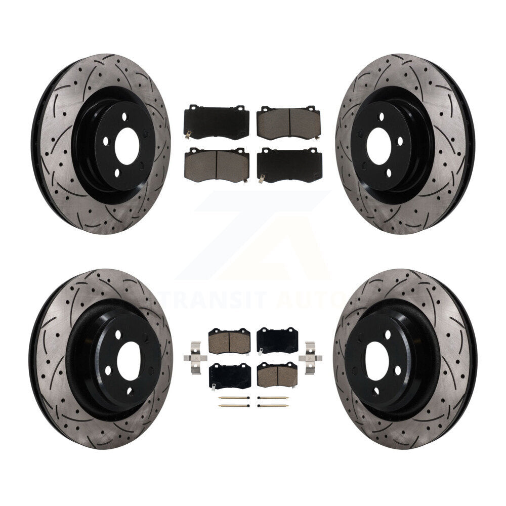 Front Rear Drilled Slot Brake Rotor Ceramic Pad Kit For Dodge Charger Chrysler 300 Magnum KDC-101670