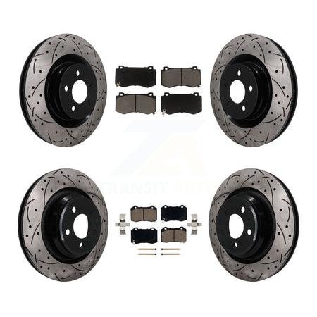 Front Rear Drilled Slot Brake Rotor Ceramic Pad Kit For Dodge Charger Chrysler 300 Magnum KDC-101670