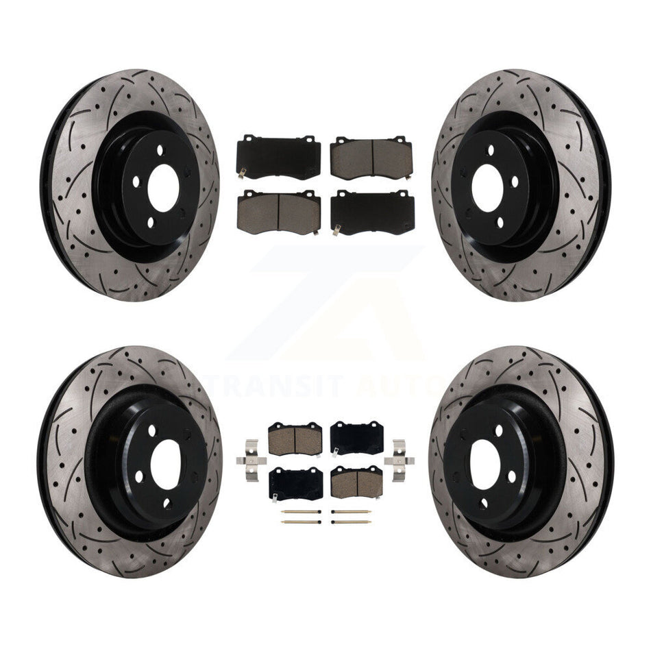 Front Rear Drilled Slot Brake Rotor Ceramic Pad Kit For Dodge Charger Chrysler 300 Magnum KDC-101670