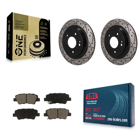 Rear Drill Slot Brake Rotors Ceramic Pad Kit For Hyundai Kona With Electric Parking KDC-101855