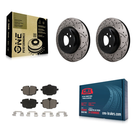 Rear Drill Slot Brake Rotor Ceramic Pad Kit For BMW 550i xDrive 650i Gran Coupe 640i 535i KDC-101878