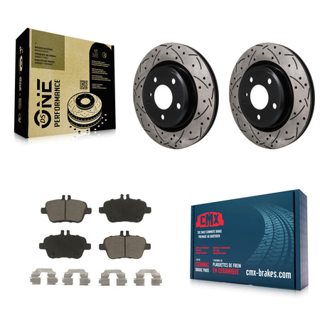 Rear Drill Slot Brake Rotor Ceramic Pad Kit For Mercedes-Benz GLA250 CLA250 INFINITI QX30 KDC-101892