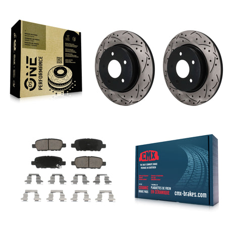 Rear Coat Drill Slot Disc Brake Rotor Ceramic Pad Kit For Nissan Qashqai Rogue Sport LEAF KDC-101895