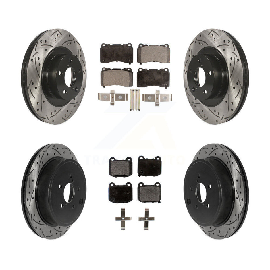 Front Rear Drill Slot Brake Rotor Semi-Metallic Pad Kit For Toyota 86 TRD Special Edition KDF-100809