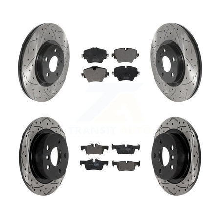 Front Rear Drilled Slot Disc Brake Rotor Semi-Metallic Pad Kit For Mini Cooper Countryman KDF-101023