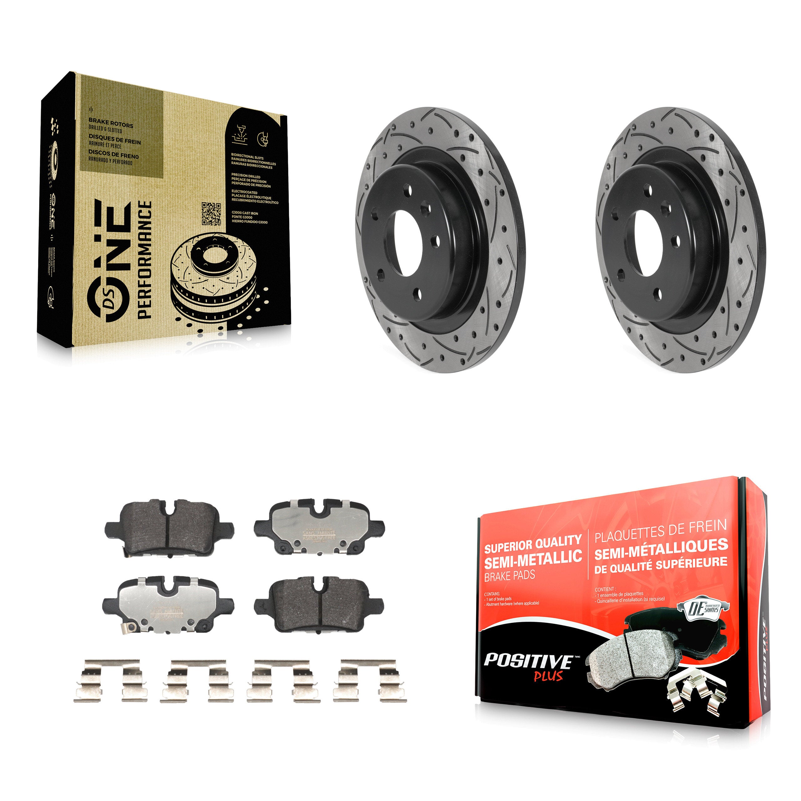 Rear Drill Slot Disc Brake Rotors Semi-Metallic Pad Kit For Chevrolet Equinox GMC Terrain KDF-101216
