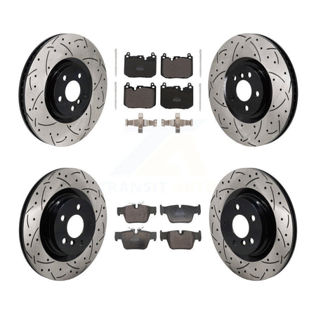 Front Rear Disc Brake Rotors & Semi-Metallic Pad Kit (6Pc) For BMW X2 Mini Cooper Clubman KDF-101229