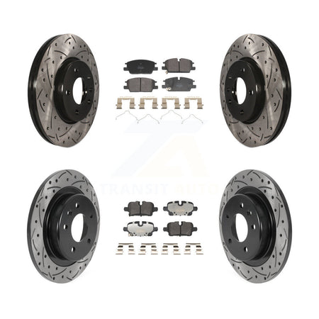 Front Rear Drill Slot Brake Rotor Semi-Metallic Pad Kit For Chevrolet Equinox GMC Terrain KDF-101319
