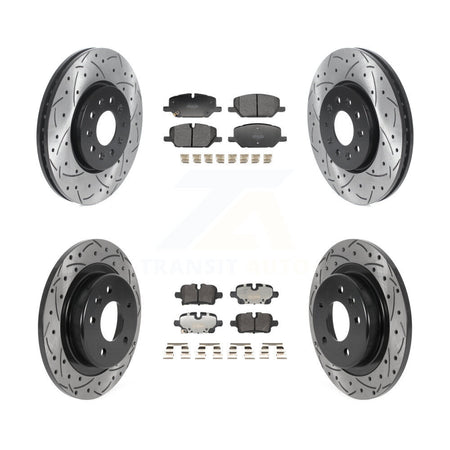 Front Rear Drill Slot Brake Rotor Semi-Metallic Pad Kit For Chevrolet Equinox GMC Terrain KDF-101320