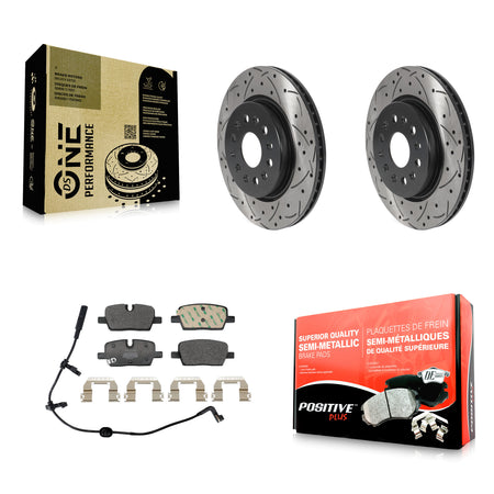 Rear Drill Slot Brake Rotors Semi-Metallic Pad Kit For Chevrolet Traverse Blazer Cadillac KDF-101347