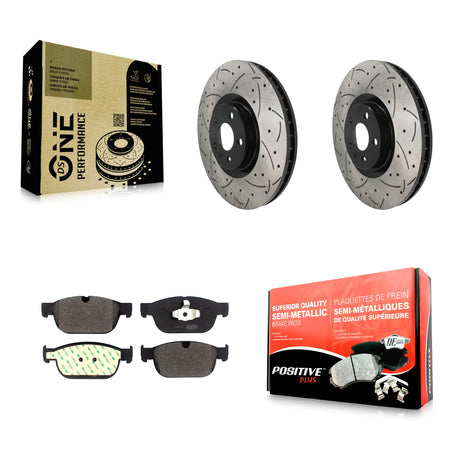 Front Drill Slot Brake Rotors Semi-Metallic Pad Kit For Volvo XC60 XC90 XC40 S60 Recharge KDF-101934