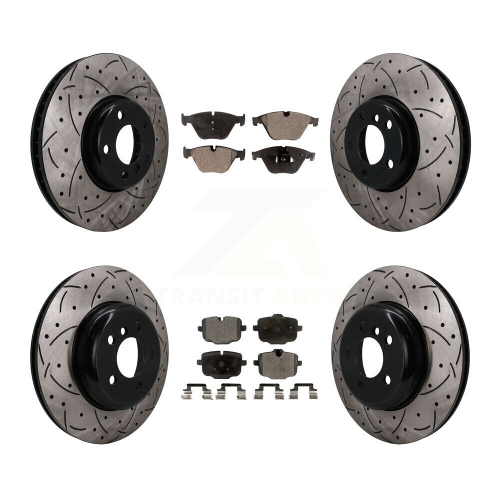 Front Rear Disc Brake Rotors And Semi-Metallic Pads Kit (6Pc) For BMW 535i KDF-102014